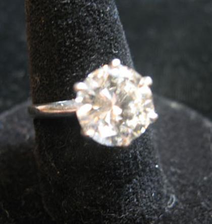 Appraisal: Platinum and diamond engagement ring Solitaire set carat round brilliant