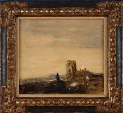 Appraisal: SEYMOUR REMENICK - VIEW OF PHILADELPHIA Oil on wood panel