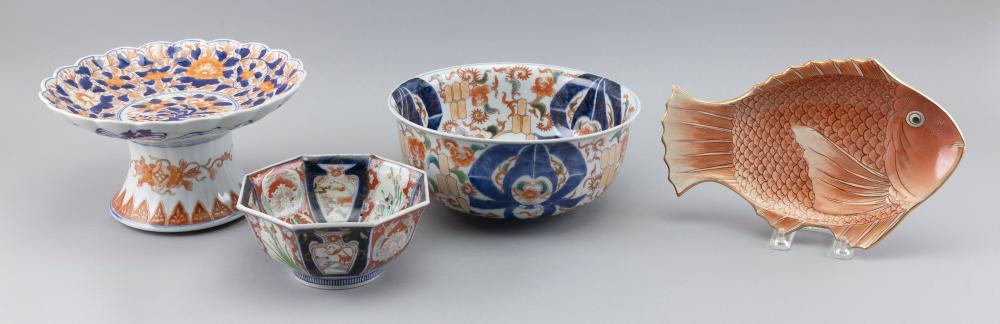 Appraisal: FOUR PIECES OF JAPANESE PORCELAIN LATE TH EARLY TH CENTURYFOUR