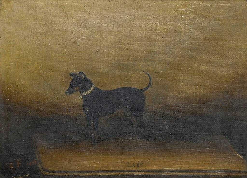 Appraisal: FREDERICK FRENCH FL - PORTRAIT OF LADY A FAVOURITE TERRIER