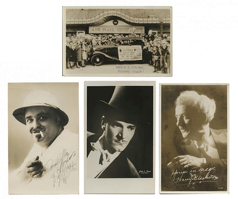 Appraisal: Collection of Magician Snapshots and RPPCs Virgil and Julie Collection