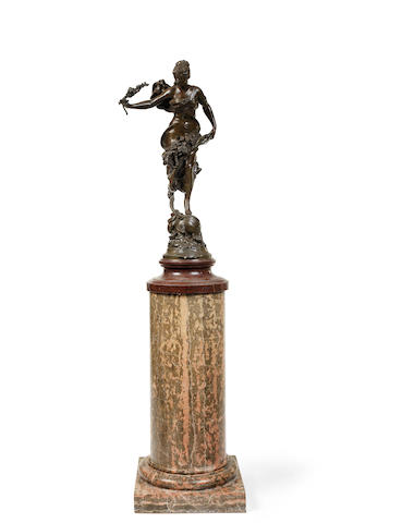 Appraisal: Antoine Gaudez French - A bronze figure entitled 'Paix and