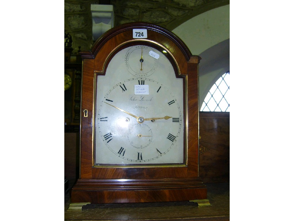 Appraisal: A Regency mahogany bracket clock enclosing a twin fusee movement