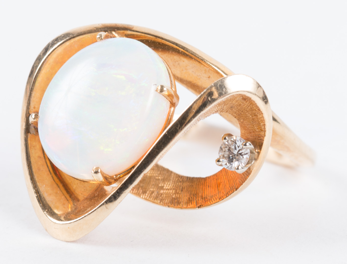 Appraisal: An Opal and Diamond Ring mounted in K gold size