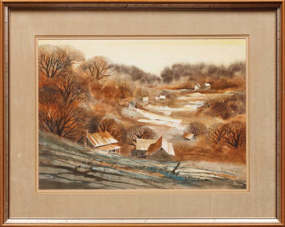 Appraisal: James Josey American Mississippi b Landscape watercolor on board signed