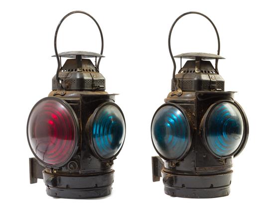 Appraisal: Sale Lot A Pair of Railroad Signal Lanterns from the