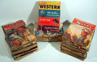 Appraisal: Pcs Wild West VINTAGE ANTIQUE PULP WESTERN MAGAZINES s s