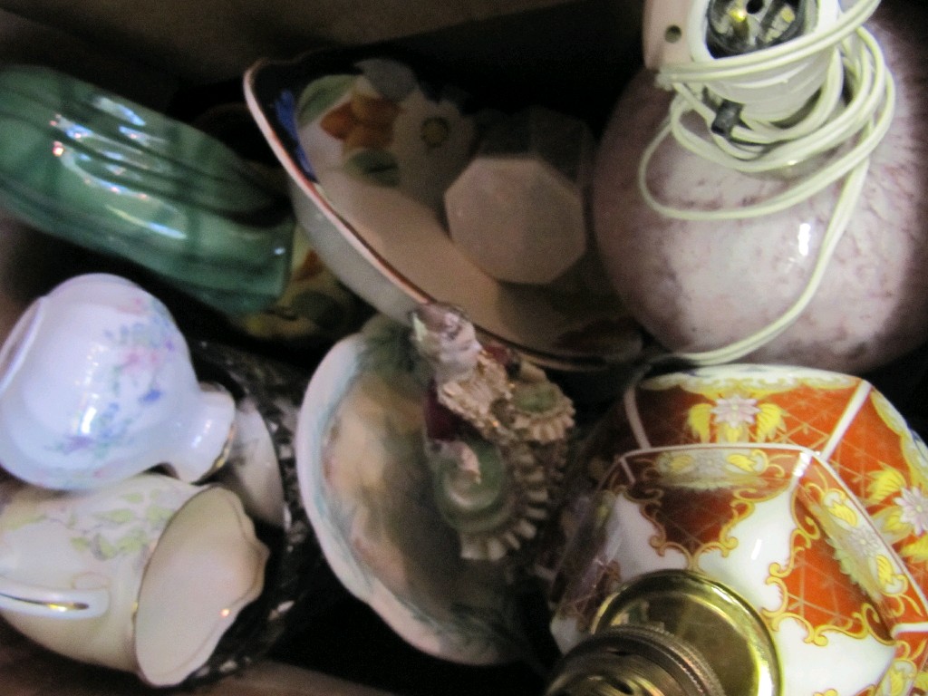 Appraisal: Box of assorted ceramics - Wedgwood Limoges etc