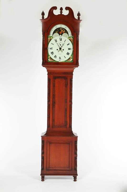 Appraisal: FINE SHERATON TALL CASE CLOCK Pennsylvania st quarter- th century