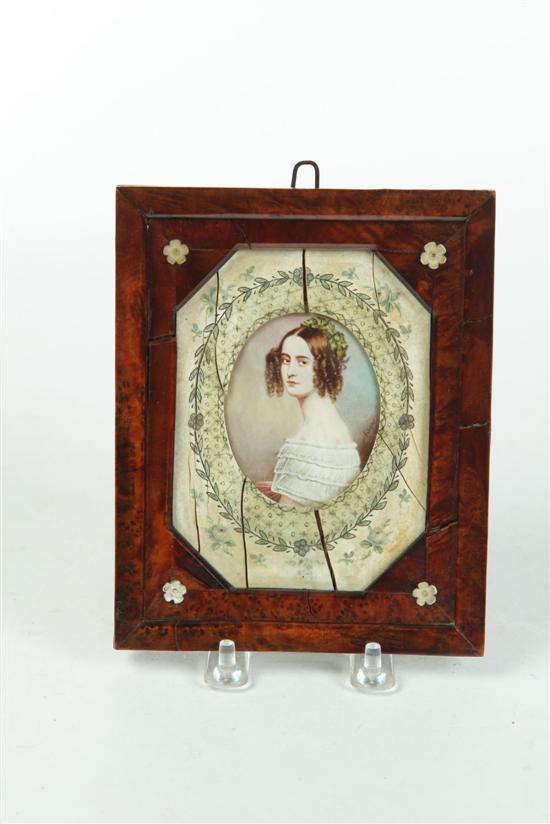 Appraisal: MINIATURE ON IVORY SIGNED ''FUGER'' European s Portrait of a