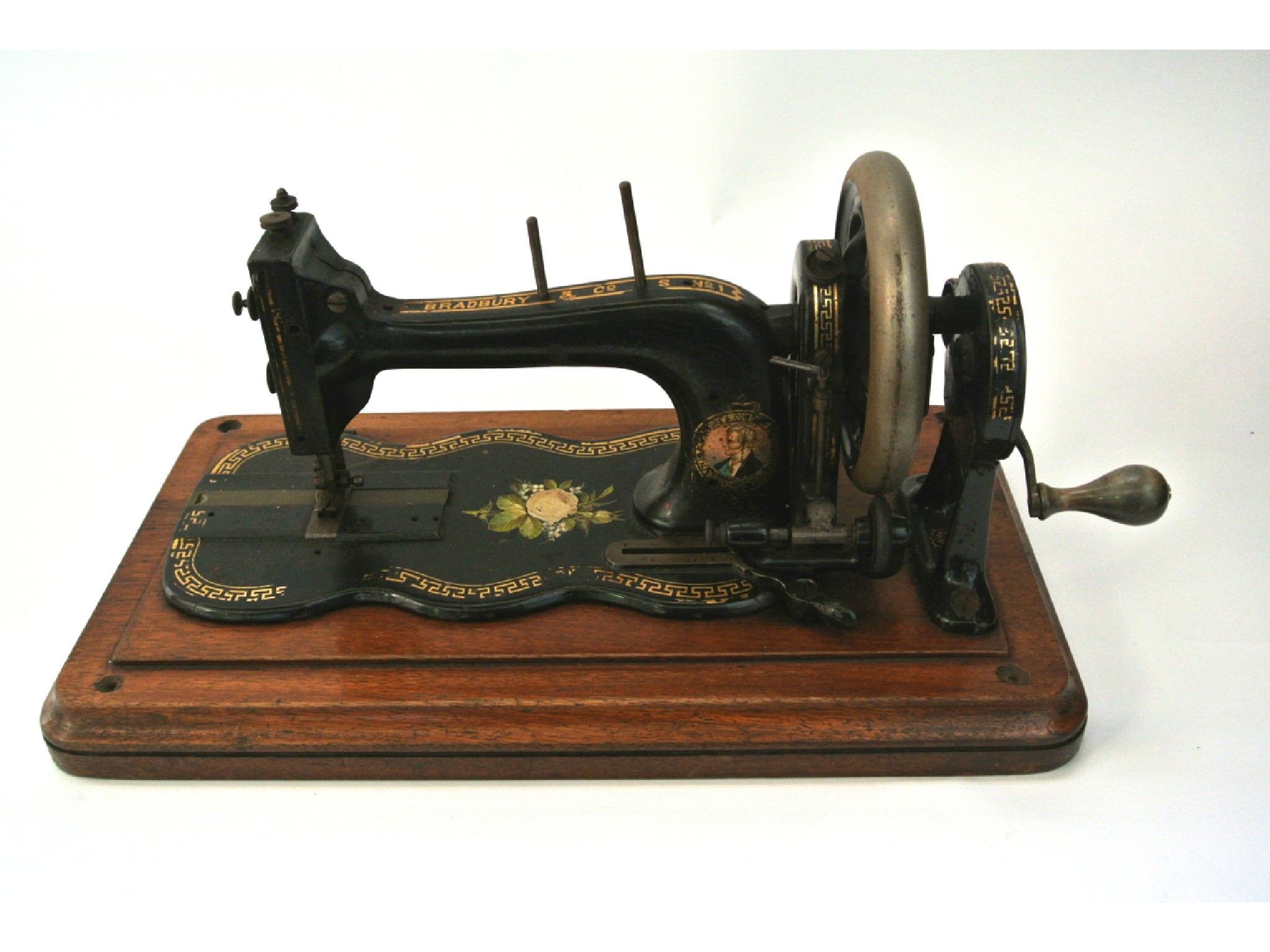 Appraisal: A Bradbury Co model no sewing machine with ebonised metallic