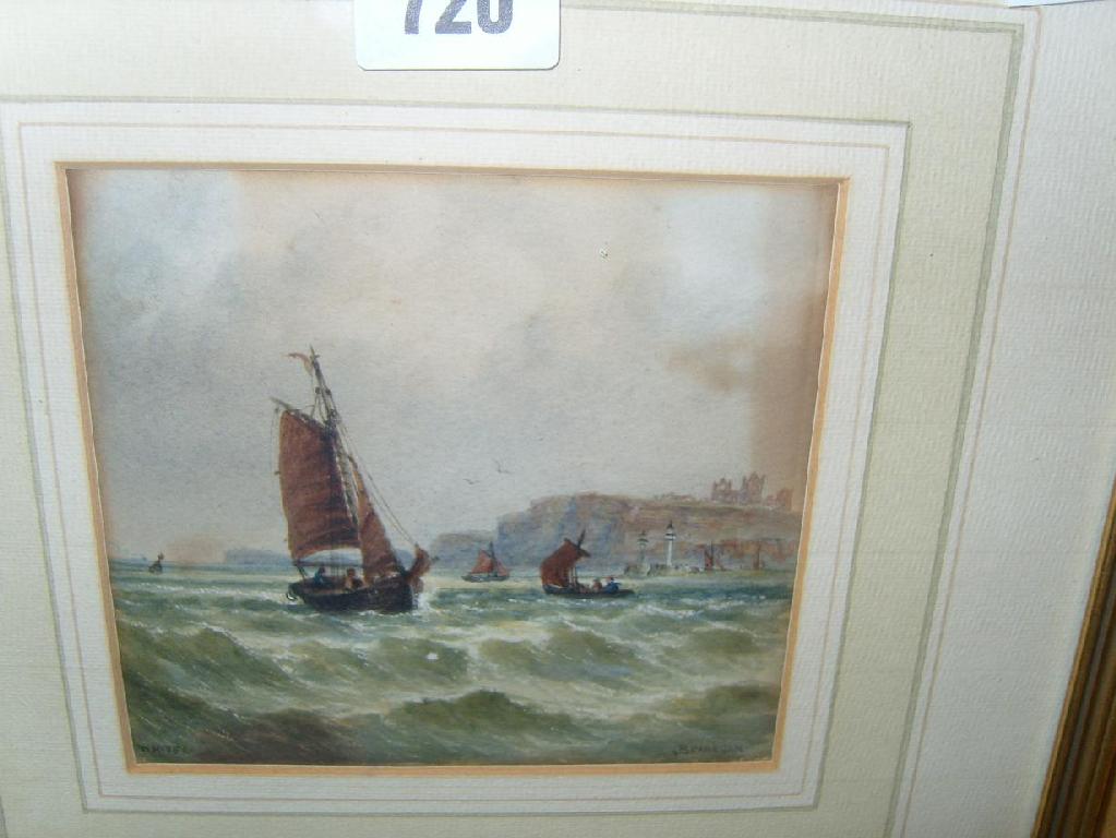 Appraisal: A th century watercolour of a marine scene with fishing