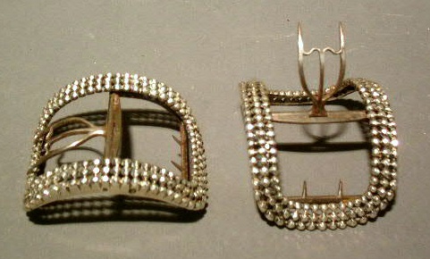 Appraisal: Pair of George III silver shoe buckles c by Richard