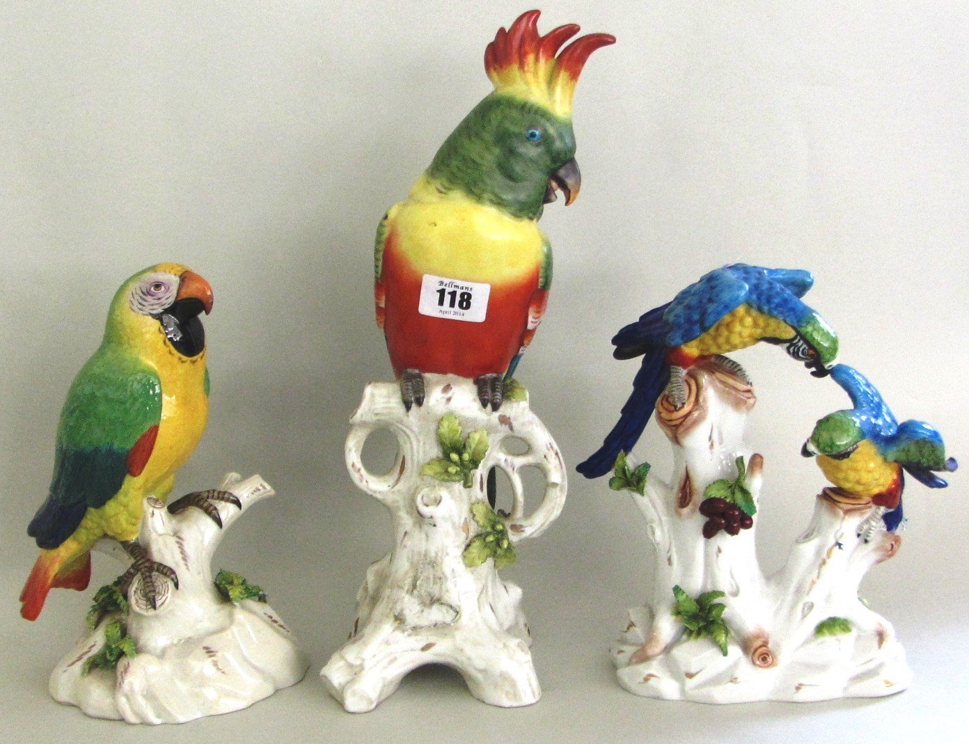 Appraisal: A Volkstedt figure of a parrot early th century a