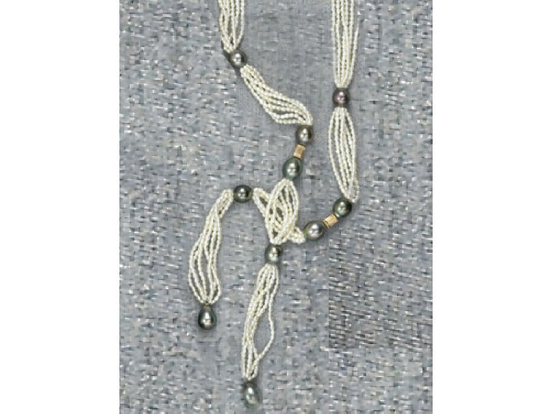 Appraisal: JAPANESE SALTWATER PEARL LASSO NECKLACE Six strand necklace of pearls