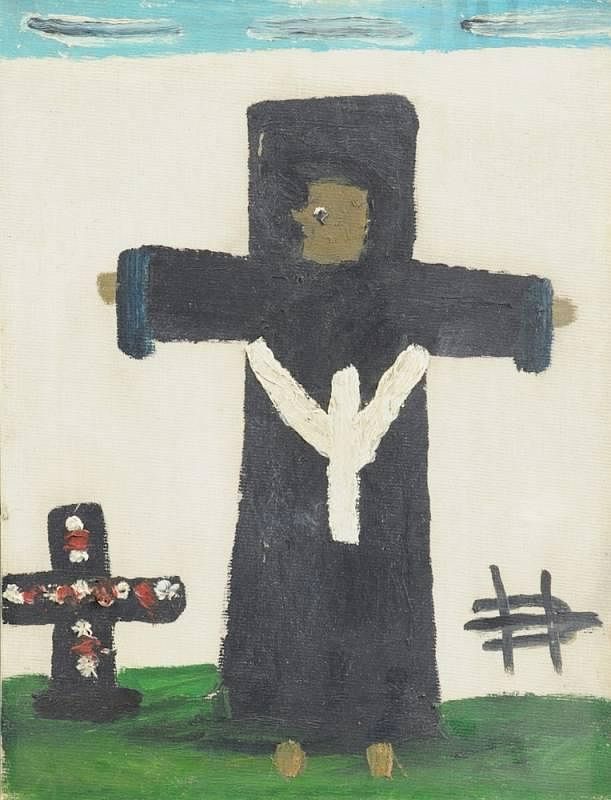 Appraisal: CLEMENTINE HUNTER American - A PAINTING Black Jesus on The