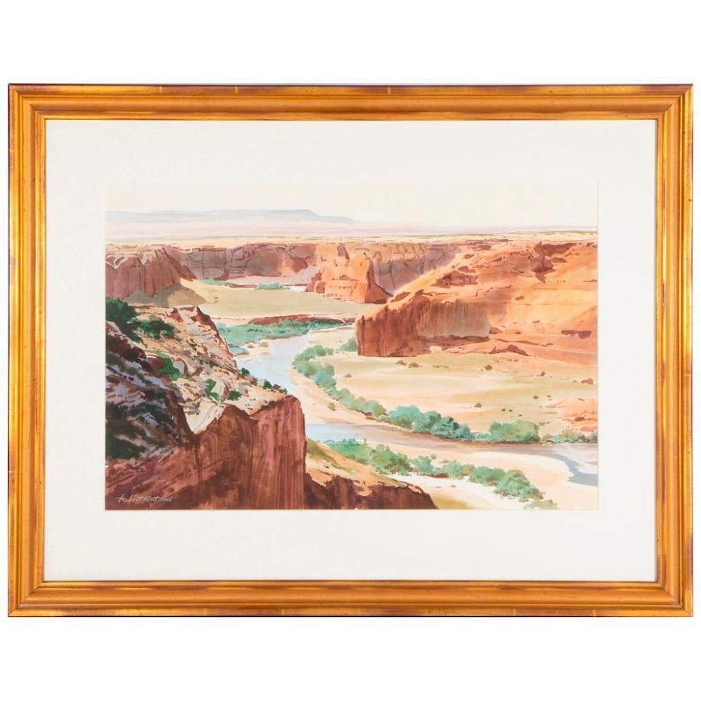 Appraisal: Robert Kent - Artist Robert Kent - Title Western landscape