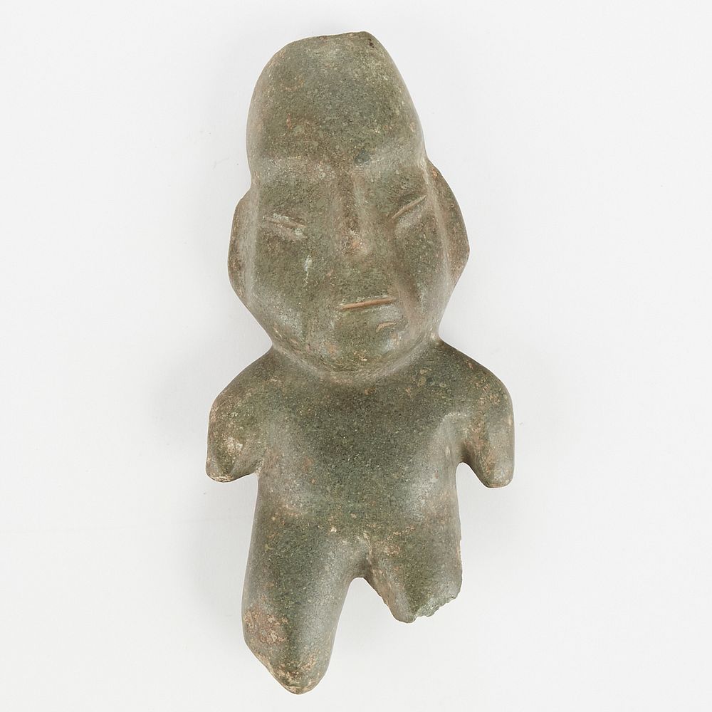 Appraisal: South or Central American Stone Figure Stone human figure with