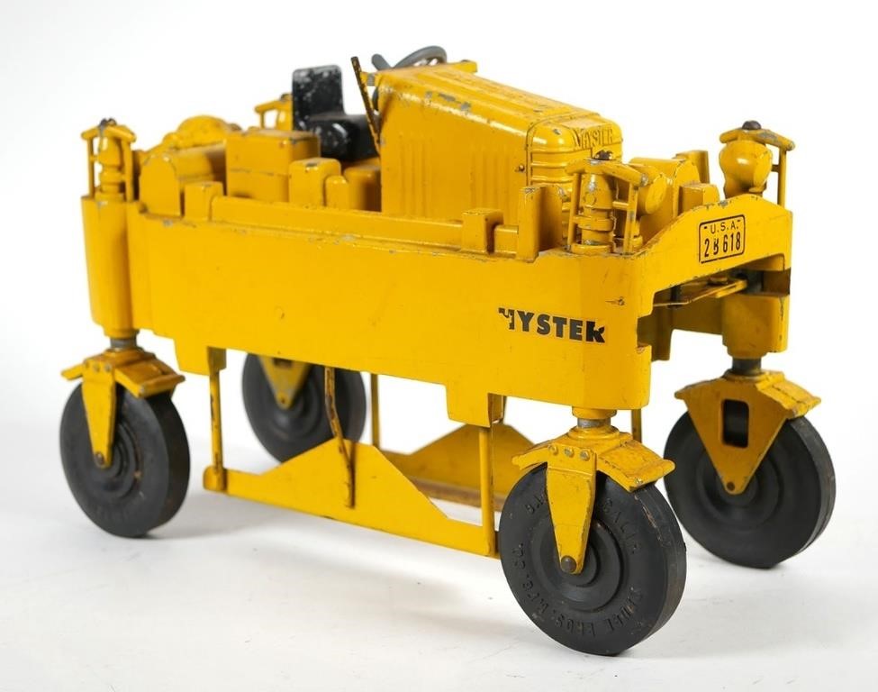 Appraisal: DRUGE HYSTER DIECAST LOG LOADER TOYLumber carrier die-cast toy metal