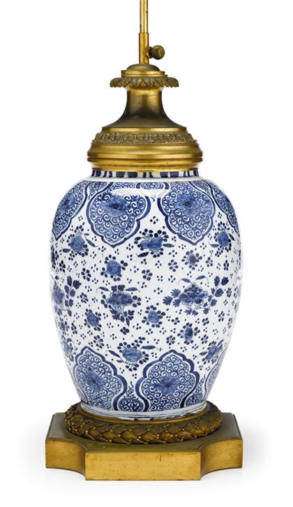 Appraisal: Good Chinese blue and white porcelain jar with later gilt