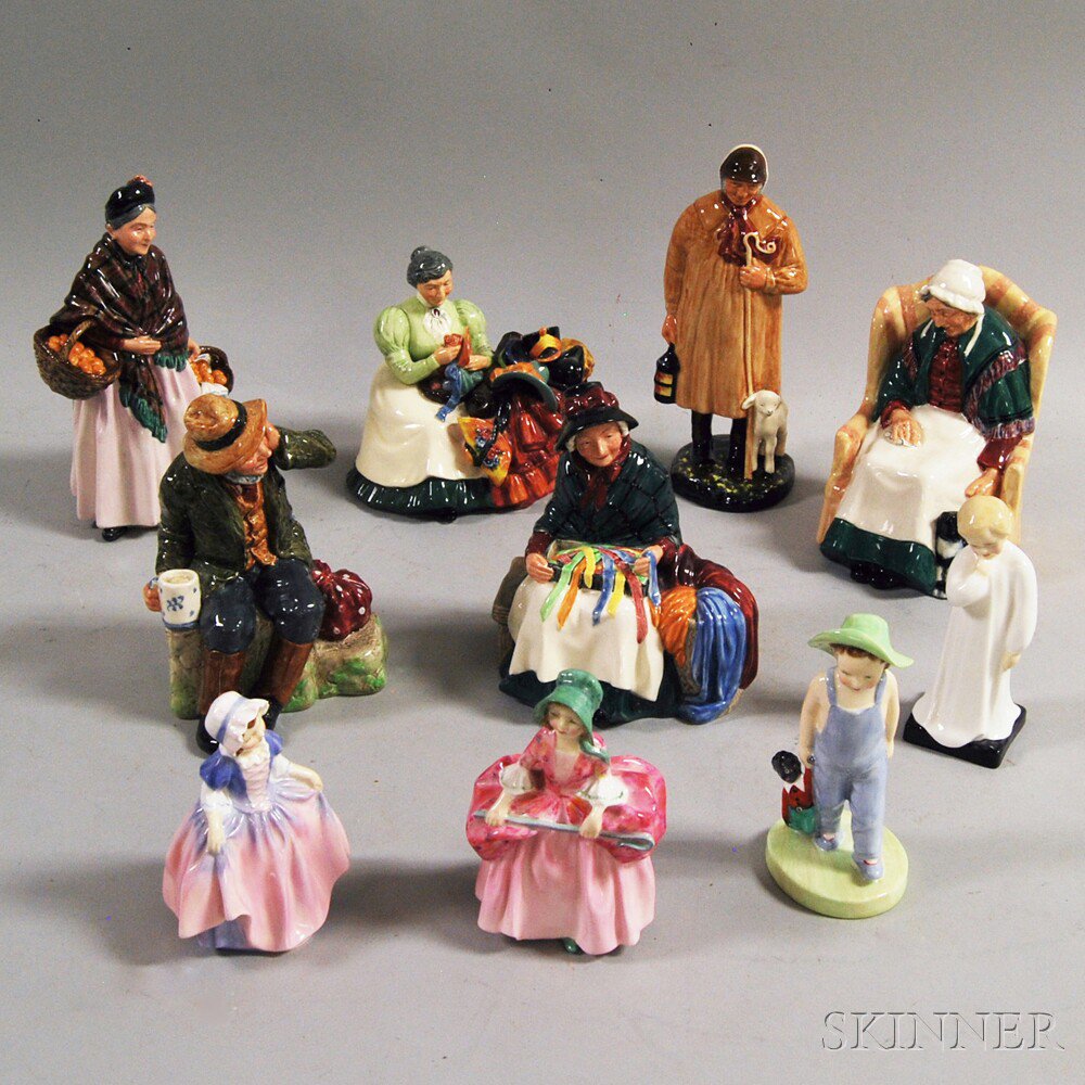 Appraisal: Ten Royal Doulton Ceramic Figures 'Owd Willum HN The Orange