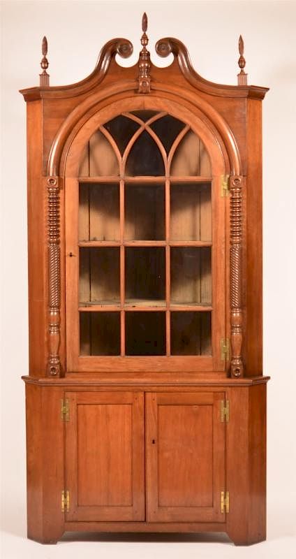 Appraisal: Very Fine PA Federal Corner Cupboard Very Fine Pennsylvania Federal