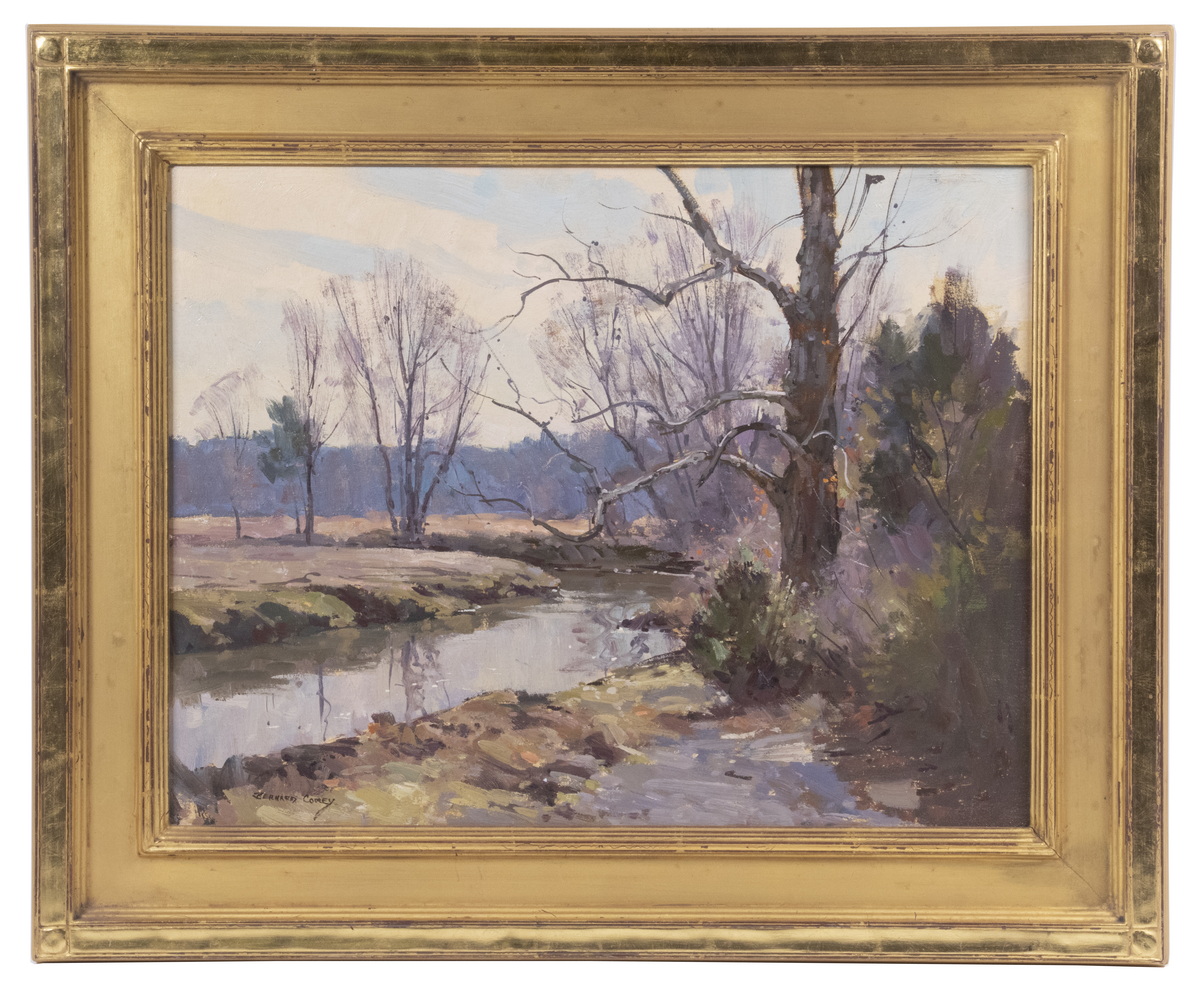 Appraisal: BERNARD COREY MA - Autumn Wetlands oil on hardboard signed