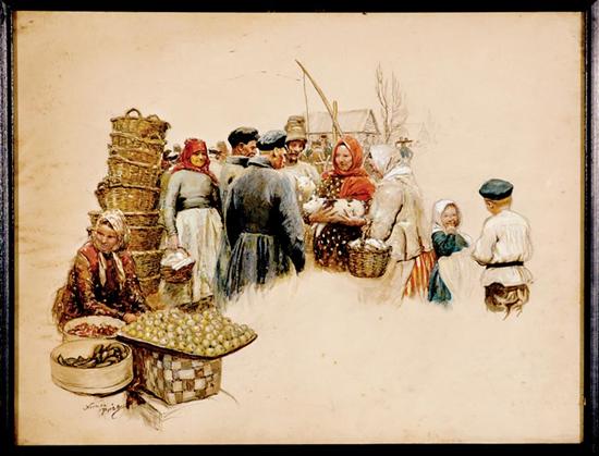 Appraisal: Norman Mills Price New York - EASTERN EUROPEAN MARKET SCENE