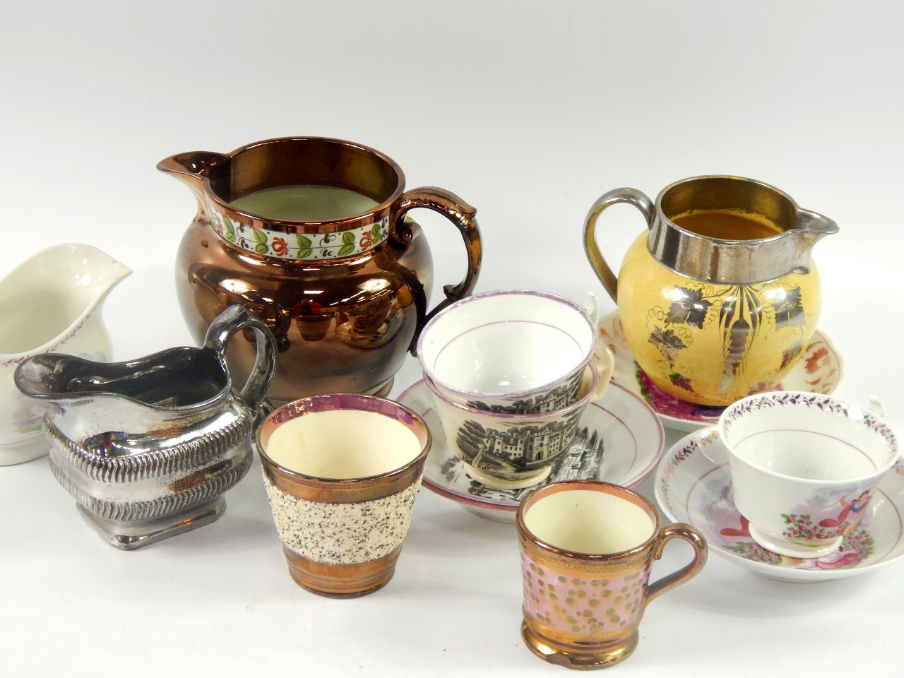 Appraisal: Victorian and later Sunderland and other lustre pottery including a