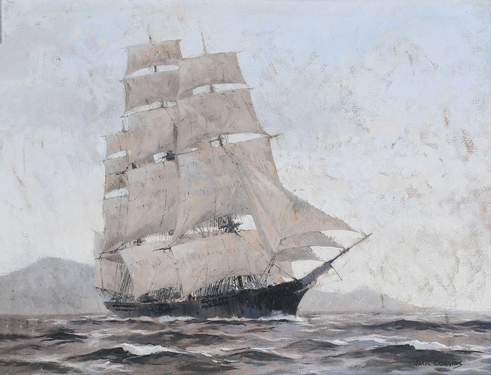 Appraisal: COGGINS Jack American - Clipper Ship at Full Sail Off