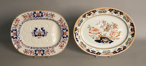 Appraisal: Two ironstone platters th c w and w