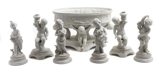 Appraisal: Sale Lot A Collection of Bisque Porcelain Figures comprising a