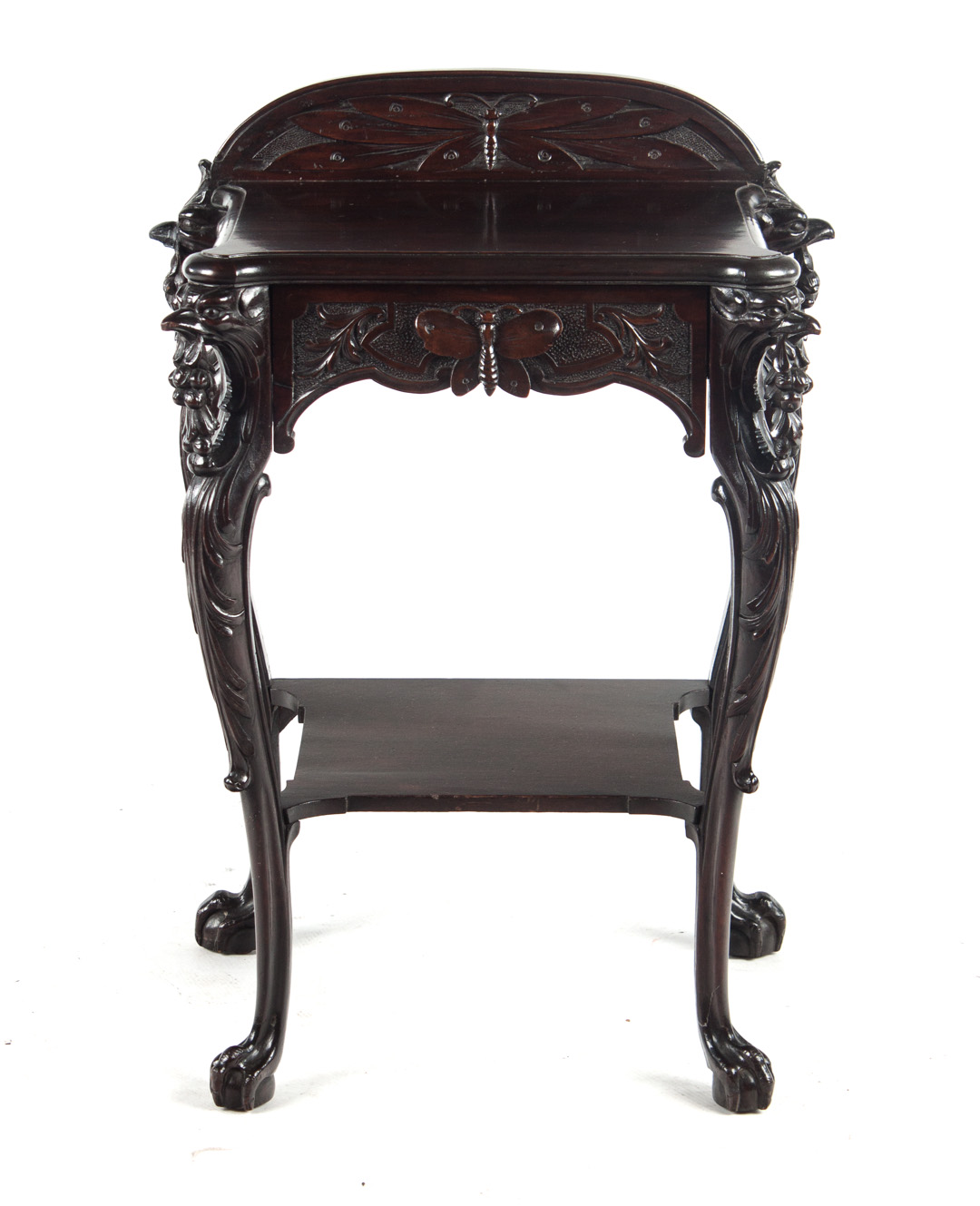 Appraisal: English Art Nouveau stand first quarter- th century mahogany single-drawer