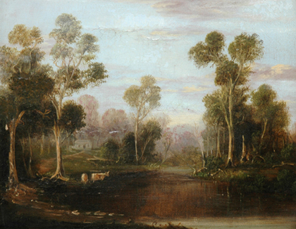 Appraisal: Attributed to William Short Senior - Australian Landscape oil on