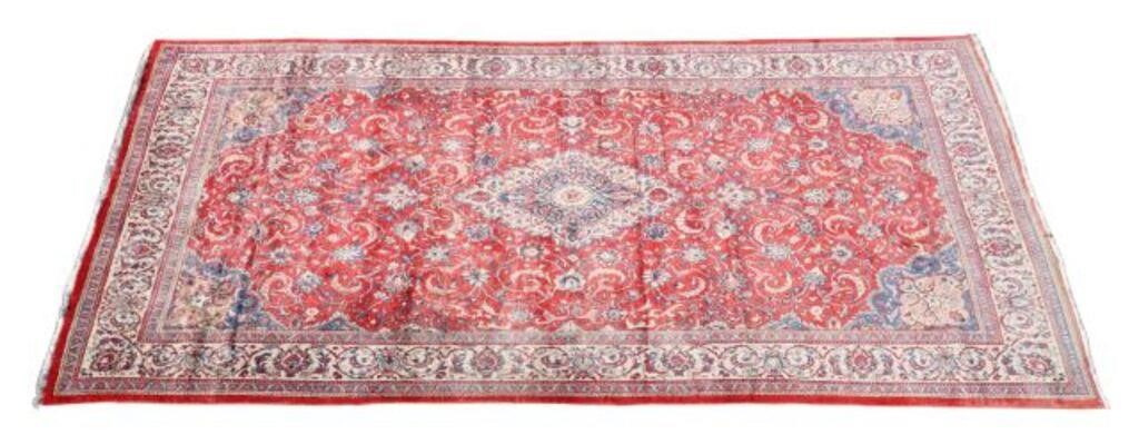 Appraisal: Hand-tied Persian Mahal rug approx ' l ' w Please