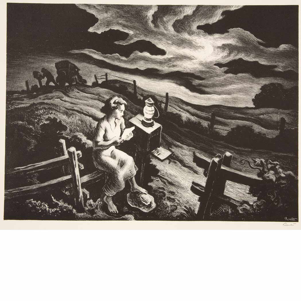 Appraisal: Thomas Hart Benton - LETTER FROM OVERSEAS FATH Lithograph signed