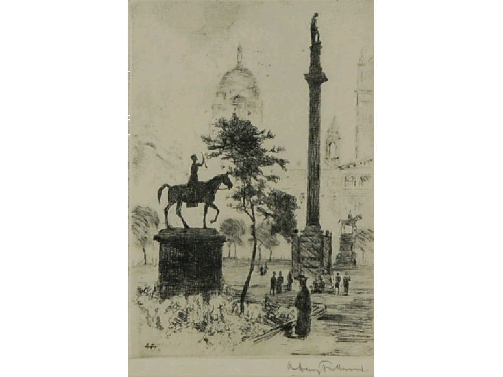 Appraisal: A HENRY FULLWOOD ARTIST SIGNED ETCHING 'George Square Glasgow' x