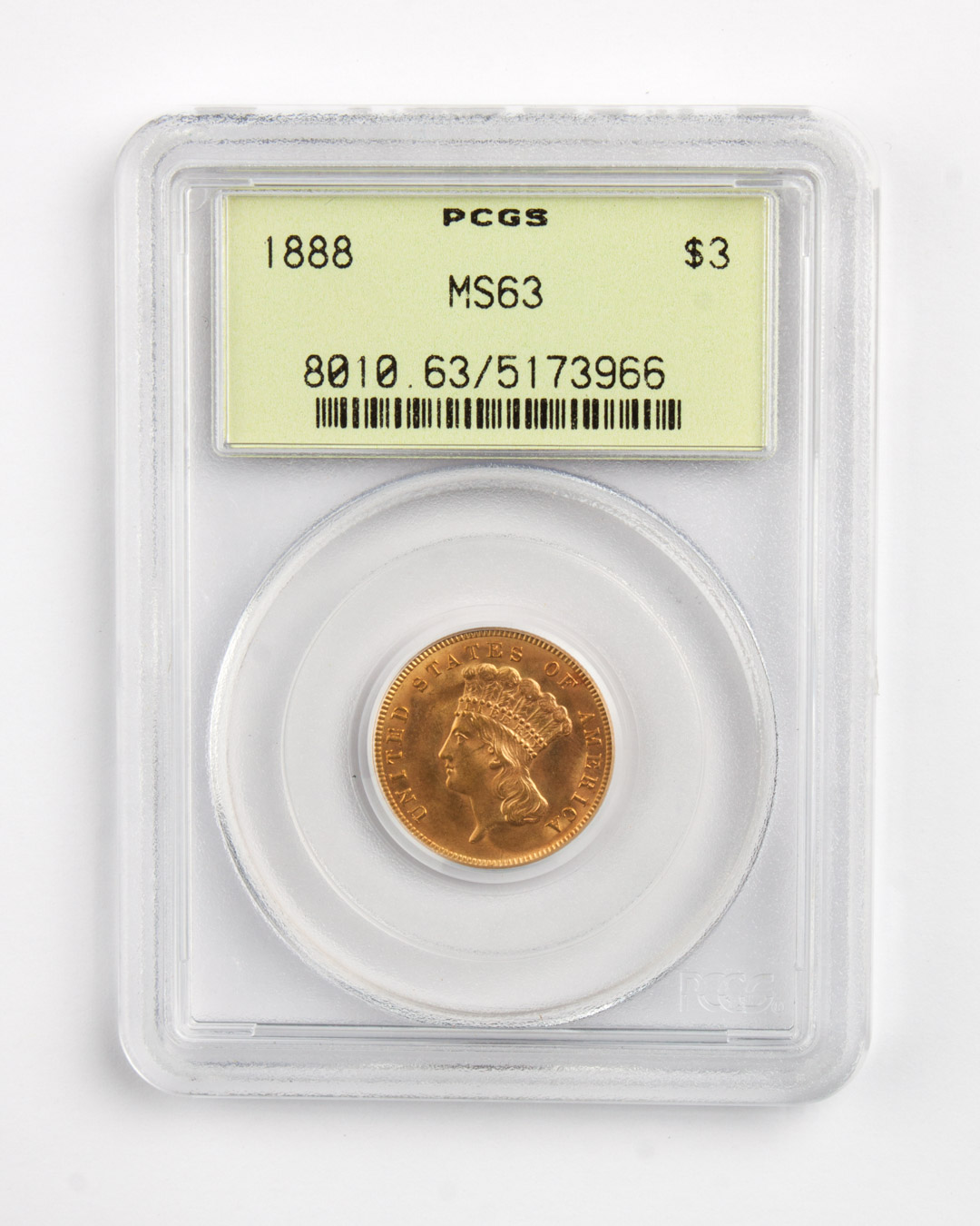 Appraisal: United States gold Indian Princess Head obverse MS- in PCGS