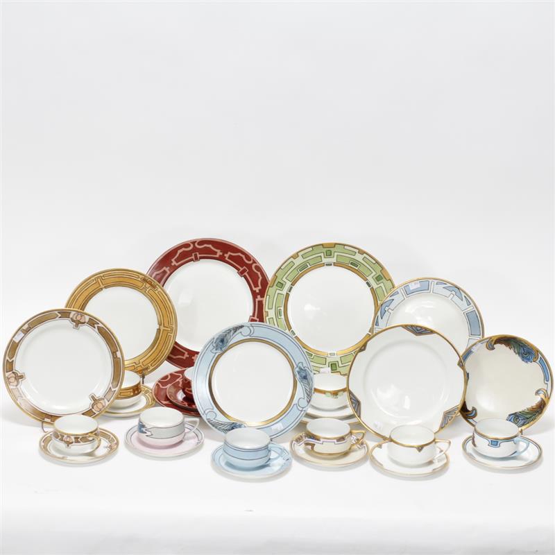 Appraisal: sets Rosenthal Donatello Handpainted China Plates tea cups and saucers