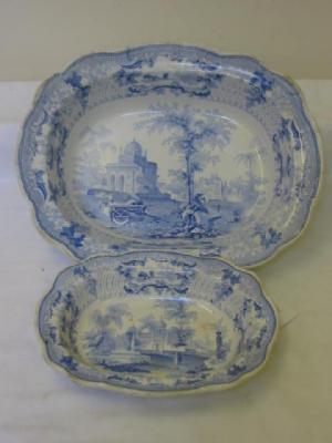 Appraisal: AN ENGLISH POTTERY PART DINNER SERVICE for twelve settings including