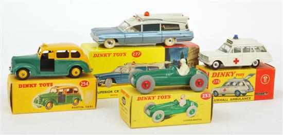 Appraisal: DINKY AUSTIN TAXI green lower and yellow upper body black