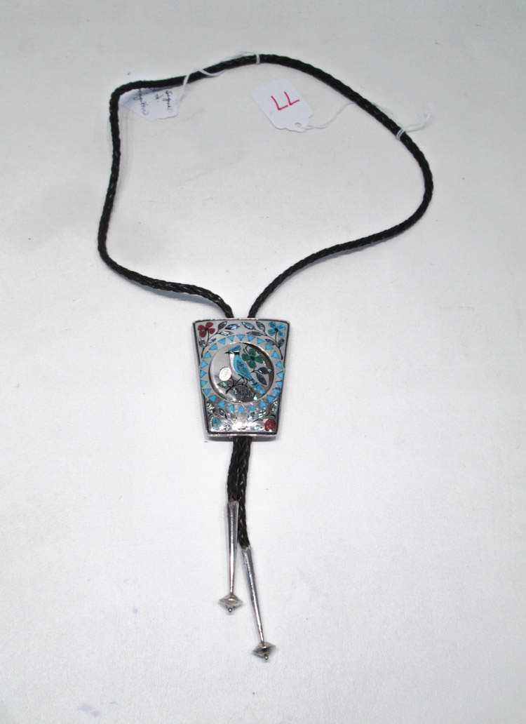 Appraisal: SOUTHWEST NATIVE AMERICAN NAVAJO ZUNI SILVER SPINNER BOLO by Jake