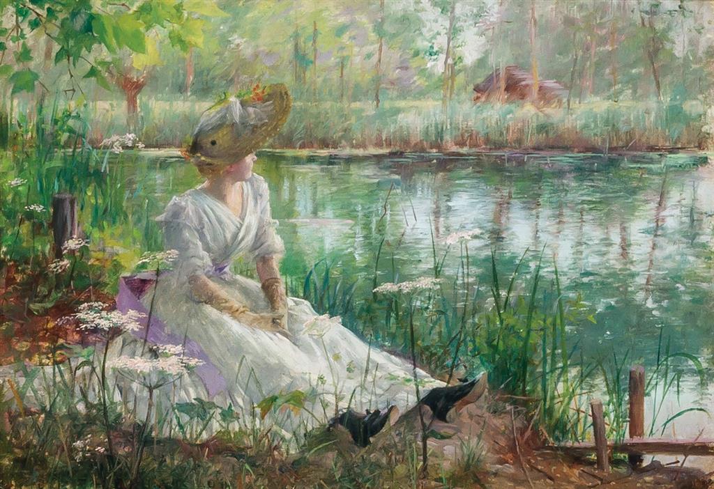 Appraisal: CHARLES JAMES THERIAT American - A Beauty By a River