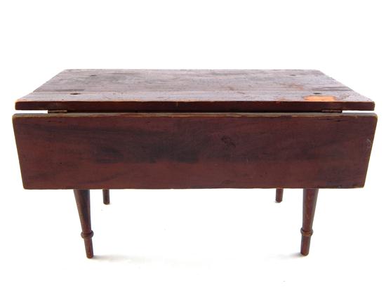 Appraisal: th C American Sheraton form miniature drop leaf dining table