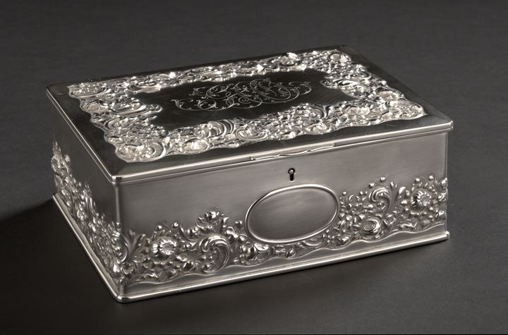 Appraisal: Gorham Sterling Silver Jewel Casket Providence Rhode Island of rectangular