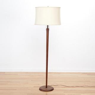 Appraisal: Mid-Century Danish teakwood floor lamp Circa s six light round