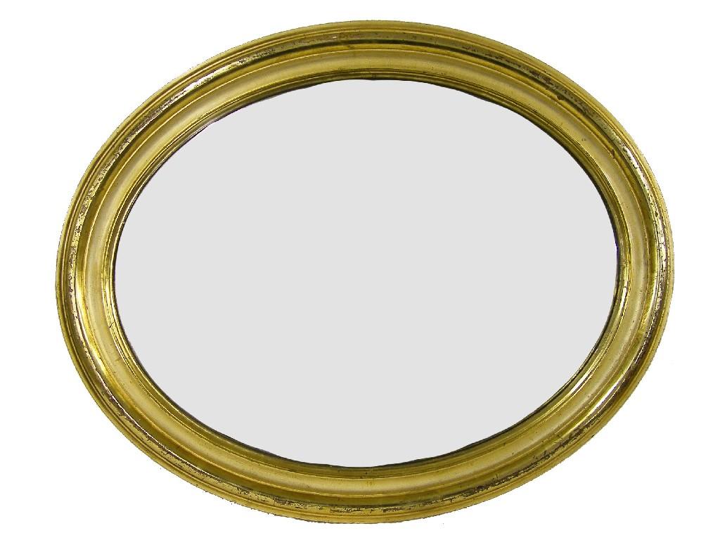 Appraisal: Victorian oval wall mirror within a gilt frame high