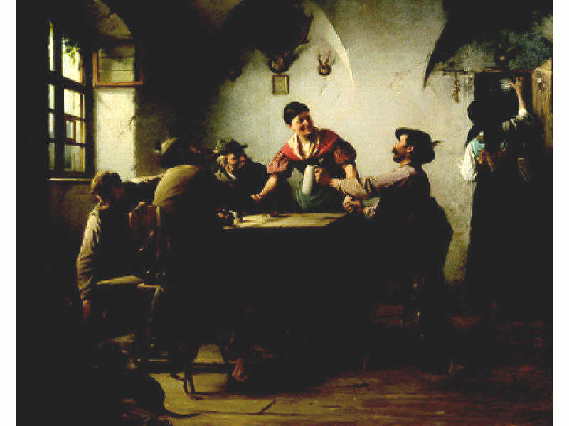 Appraisal: ADOLF LUBEN GERMAN - THE TEA PARTY oil on canvas