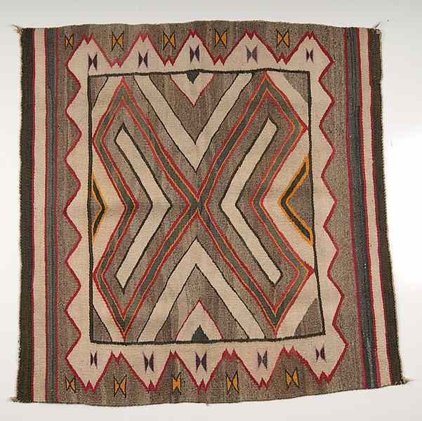 Appraisal: Navajo Regional Weaving hand-spun wool woven in colors of red