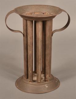 Appraisal: th Century Tin Eight Tube Circular Form Candle Mold Double